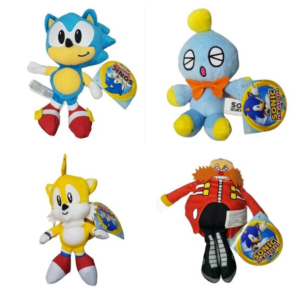 Sonic the Hedgehog Plush Stuffed Animal Toys DR. Eggman CHEESE Tails JAKKS NEW